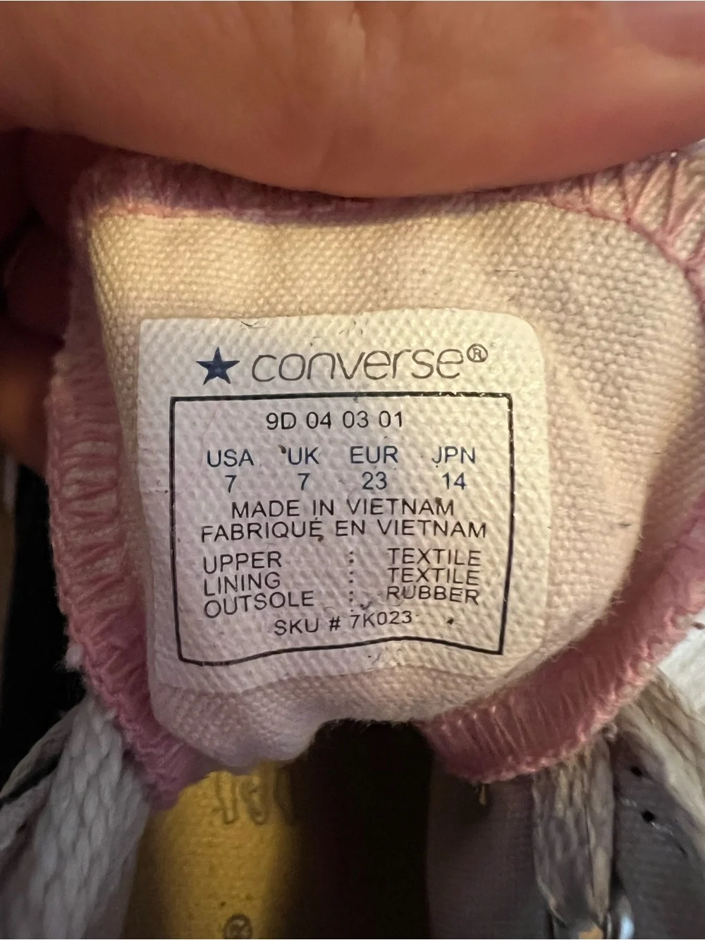 Converse Black Canvas Kids Sneakers with Pink Tongue